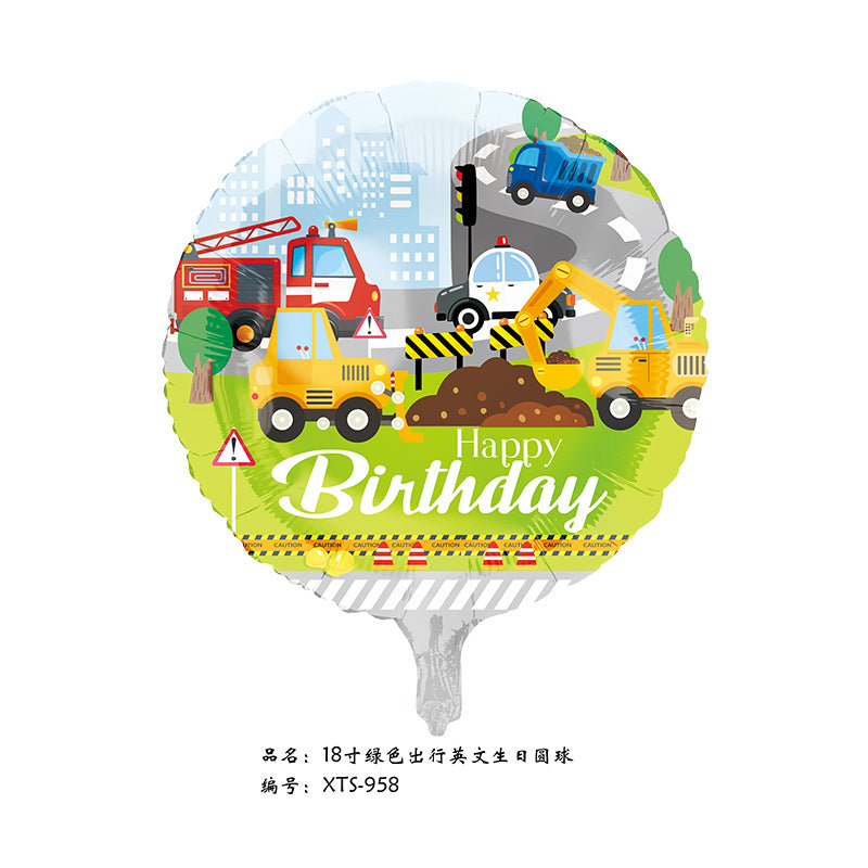 Construction Crane Forklift Digger Balloons