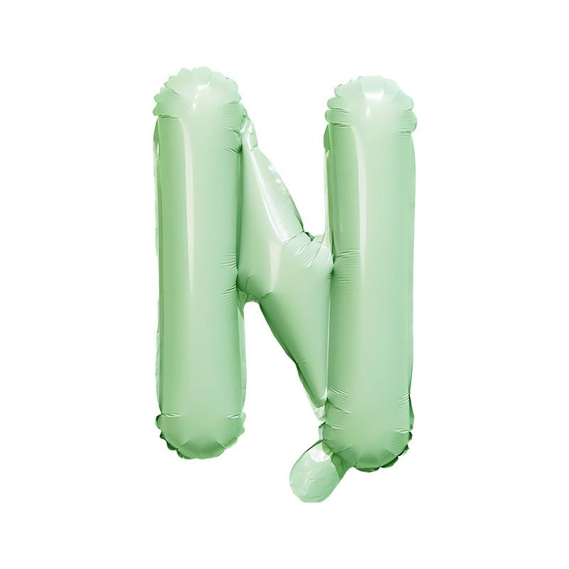 【16 INCH】Pastel Green ABC Balloons