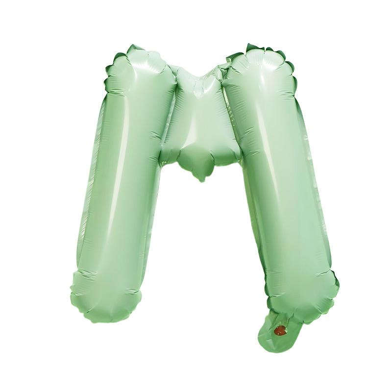 【16 INCH】Pastel Green ABC Balloons