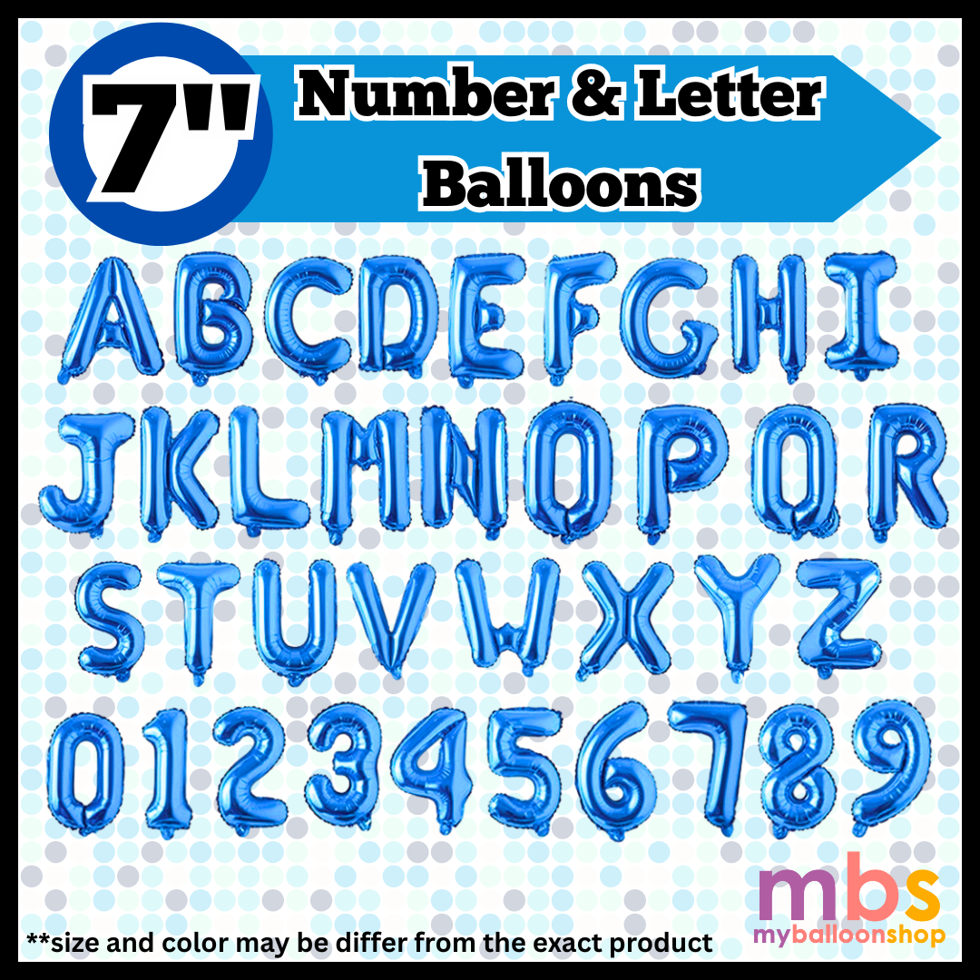 ABC - 7 inch Blue Balloons Letters