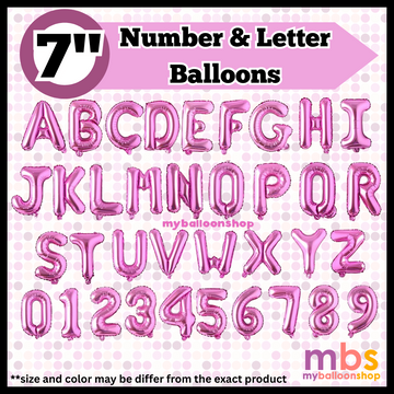 ABC - 7 inch Pink Balloons Letters