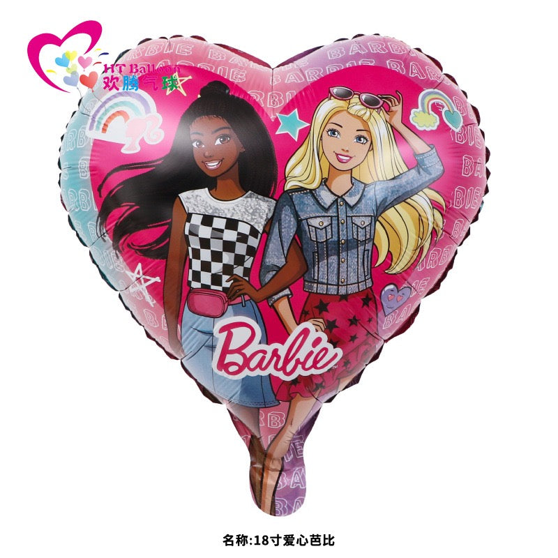Barbie Balloons Theme Foiled Balloons