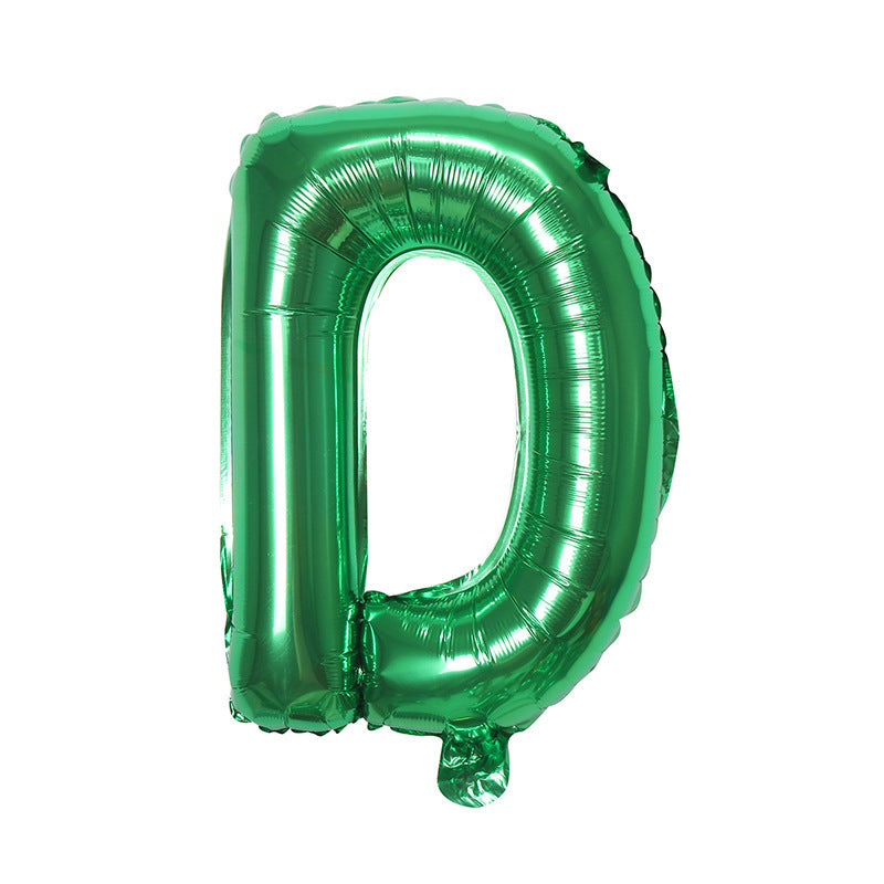 【16 INCH】Green ABC Balloons