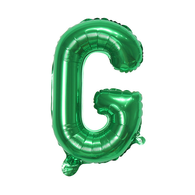 【16 INCH】Green ABC Balloons