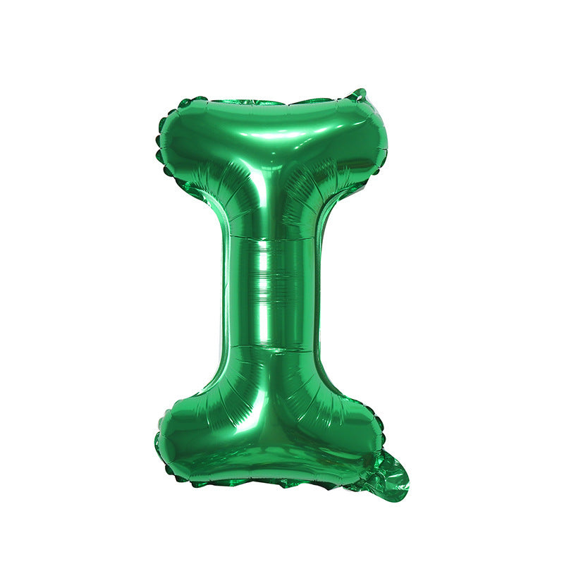 【16 INCH】Green ABC Balloons