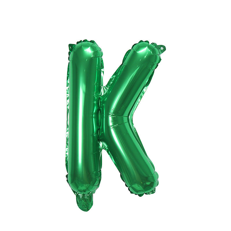 【16 INCH】Green ABC Balloons