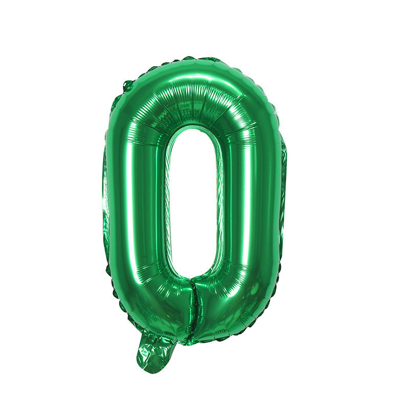 【16 INCH】Green ABC Balloons