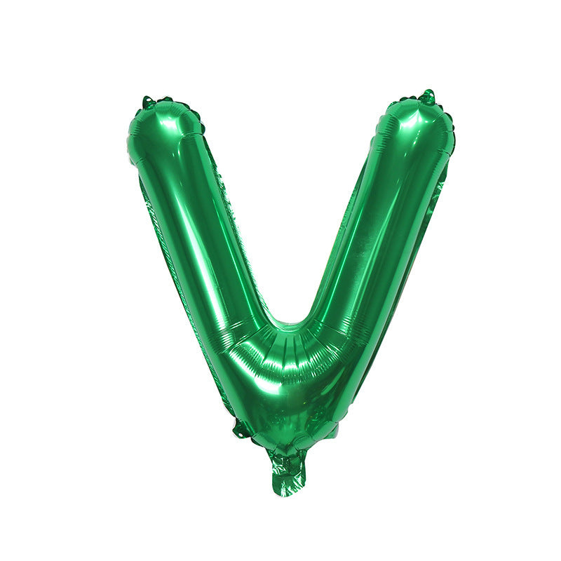 【16 INCH】Green ABC Balloons