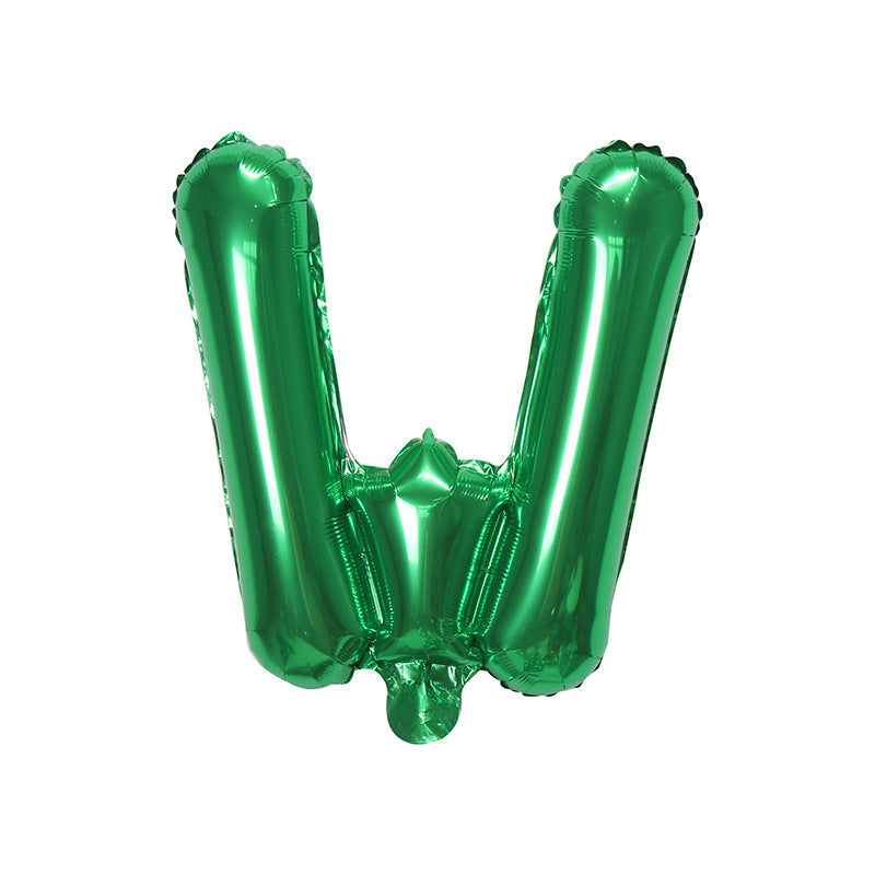 【16 INCH】Green ABC Balloons