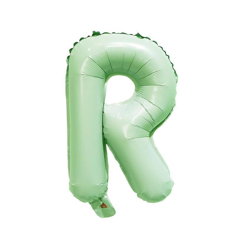 【16 INCH】Pastel Green ABC Balloons