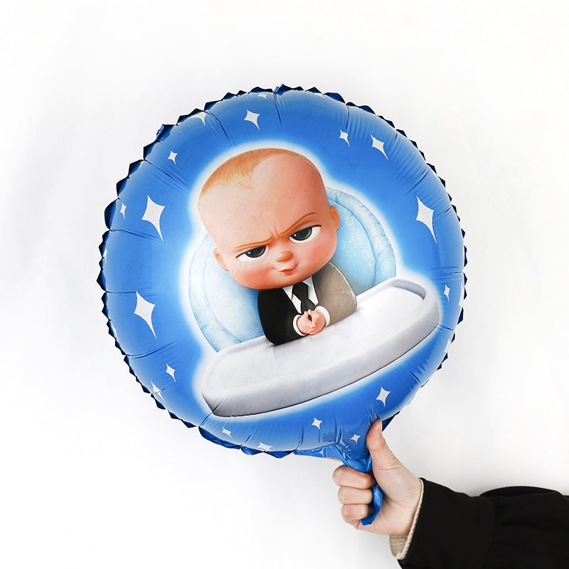 Baby Boss Printed Cartoon Foiled Balloons