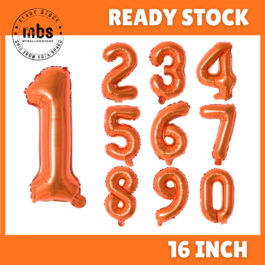 【16 INCH】Orange ABC Balloons
