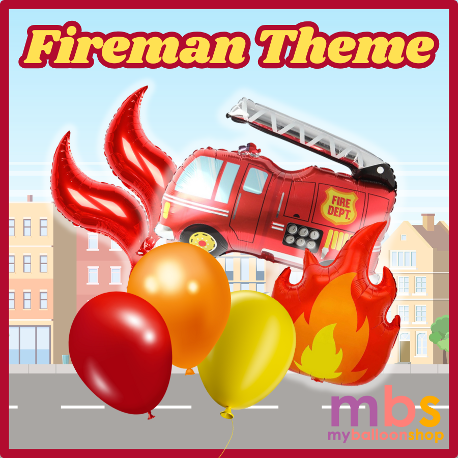 Fireman Firetruck Firefighter Birthday Theme