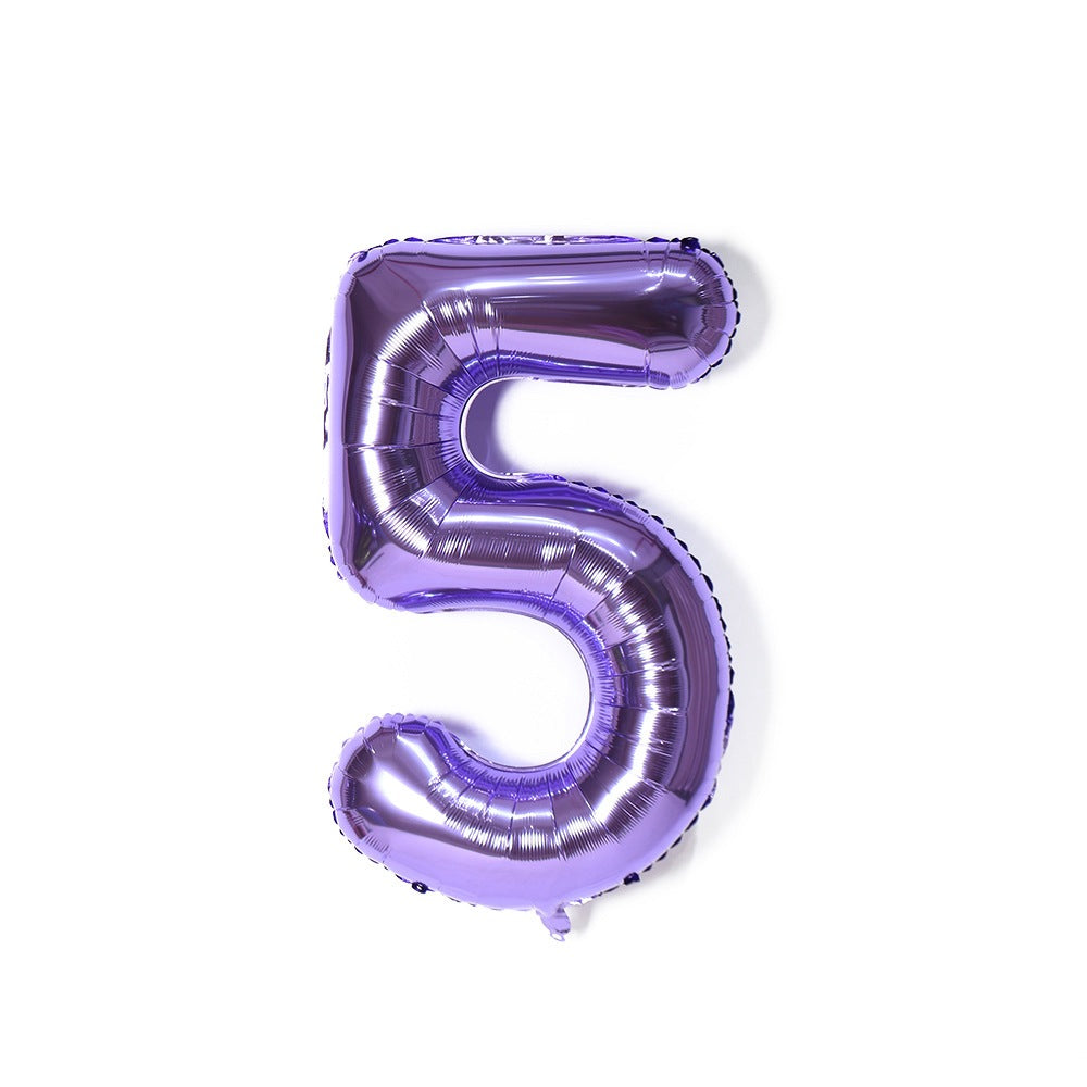 【16 INCH】Purple ABC Balloons