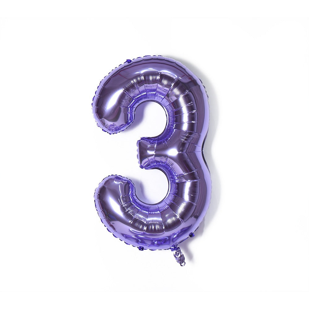 【16 INCH】Purple ABC Balloons