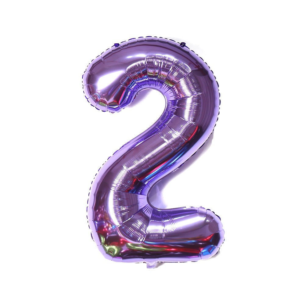 【16 INCH】Purple ABC Balloons