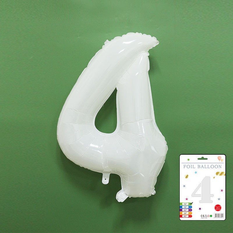 【16 INCH】White ABC Balloons