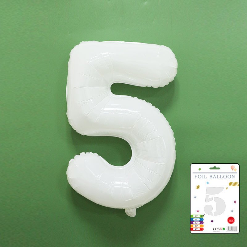 【16 INCH】White ABC Balloons