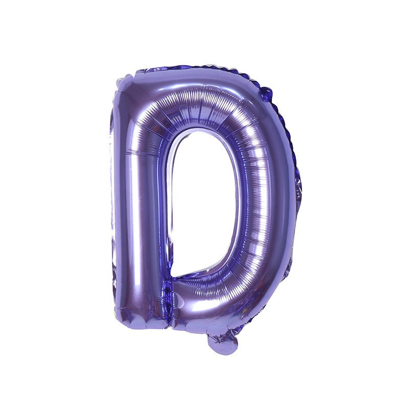 【16 INCH】Purple ABC Balloons