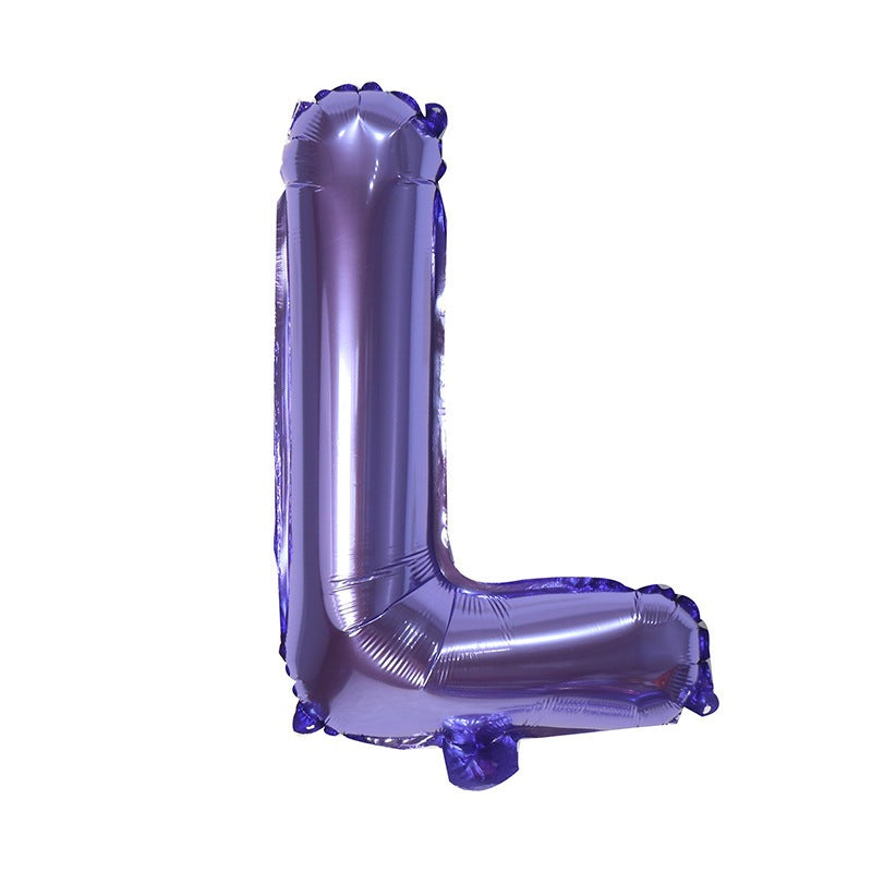 【16 INCH】Purple ABC Balloons