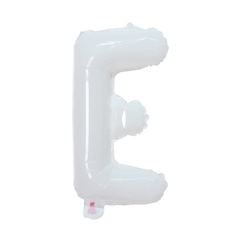 【16 INCH】White ABC Balloons