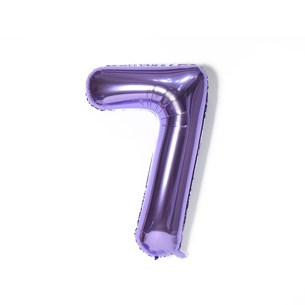 【16 INCH】Purple ABC Balloons