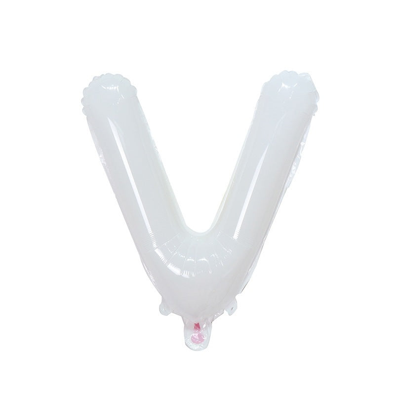 【16 INCH】White ABC Balloons