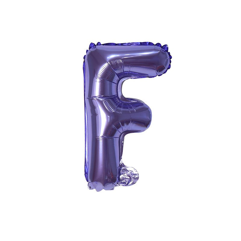 【16 INCH】Purple ABC Balloons