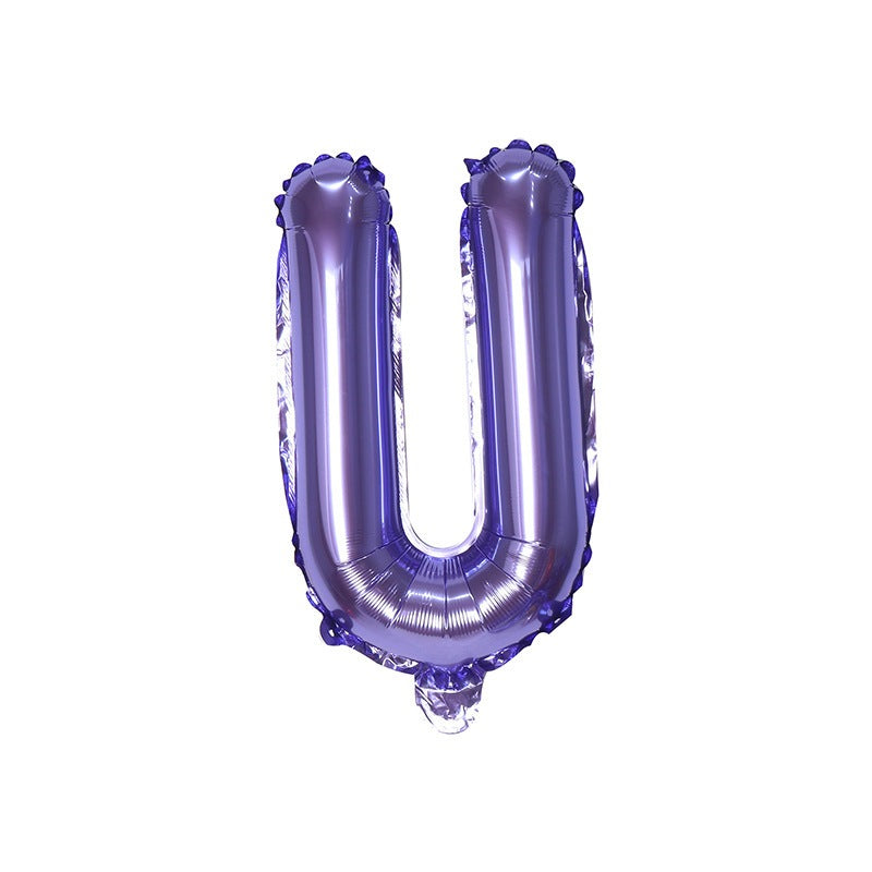 【16 INCH】Purple ABC Balloons