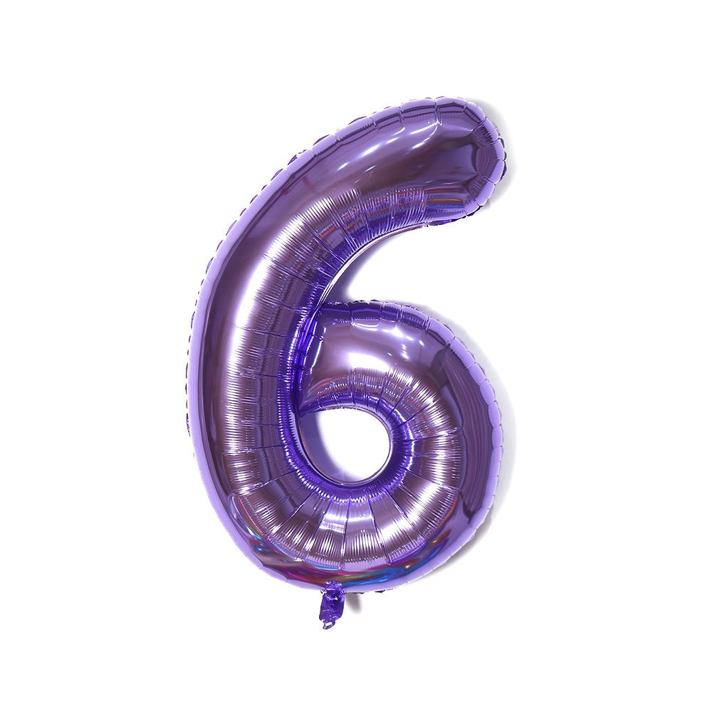 【16 INCH】Purple ABC Balloons
