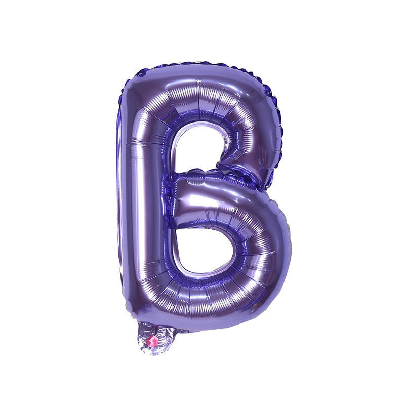 【16 INCH】Purple ABC Balloons