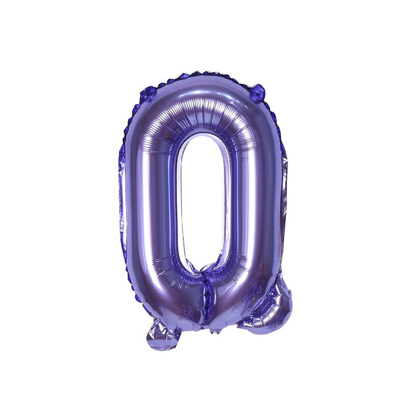【16 INCH】Purple ABC Balloons