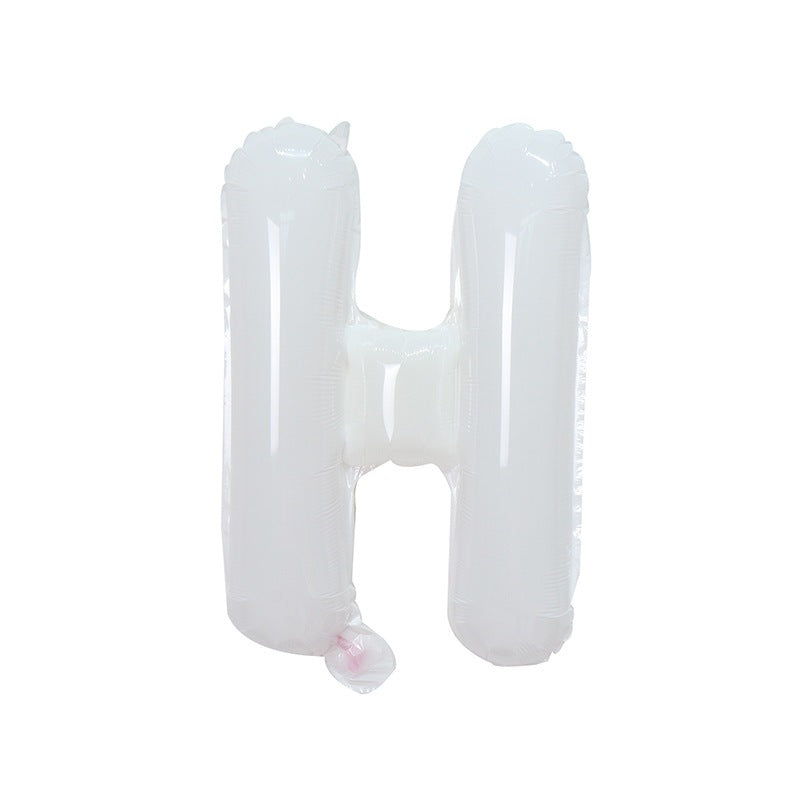 【16 INCH】White ABC Balloons
