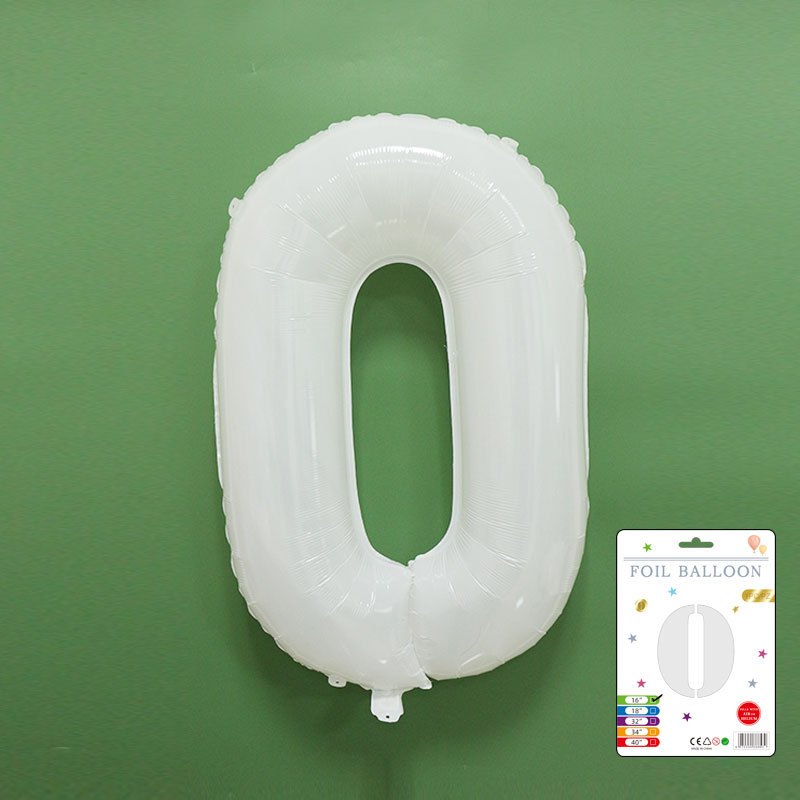 【16 INCH】White ABC Balloons