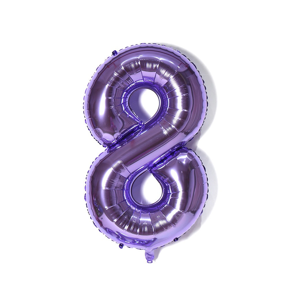 【16 INCH】Purple ABC Balloons