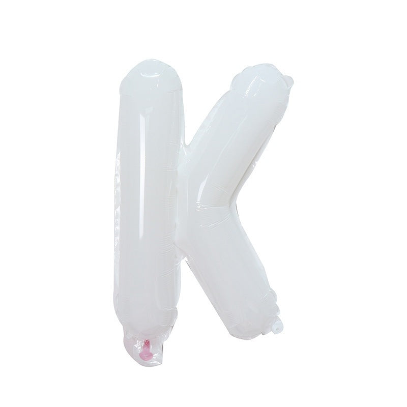 【16 INCH】White ABC Balloons