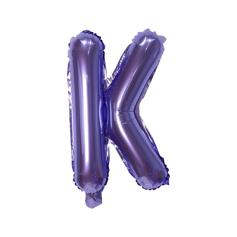 【16 INCH】Purple ABC Balloons