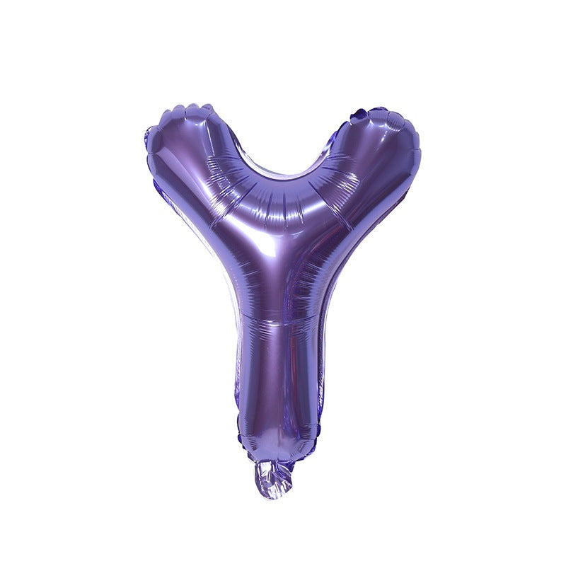 【16 INCH】Purple ABC Balloons