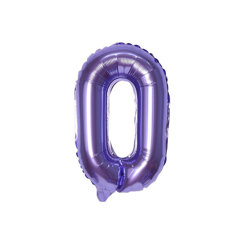 【16 INCH】Purple ABC Balloons