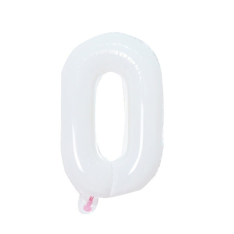 【16 INCH】White ABC Balloons