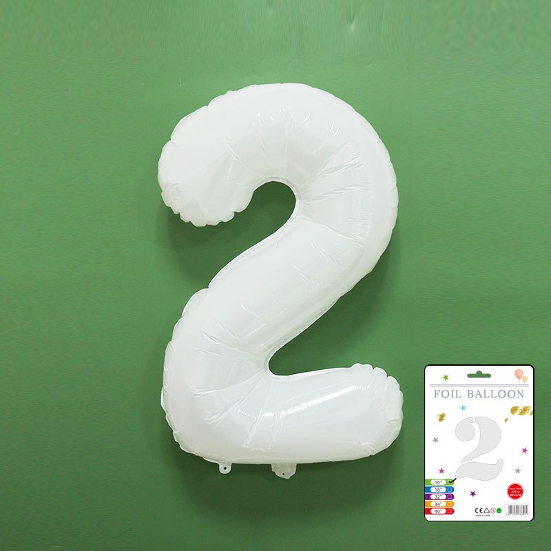 【16 INCH】White ABC Balloons