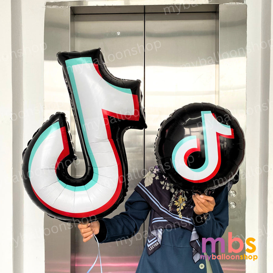 TikTok Balloons Foil Logo Party Supply