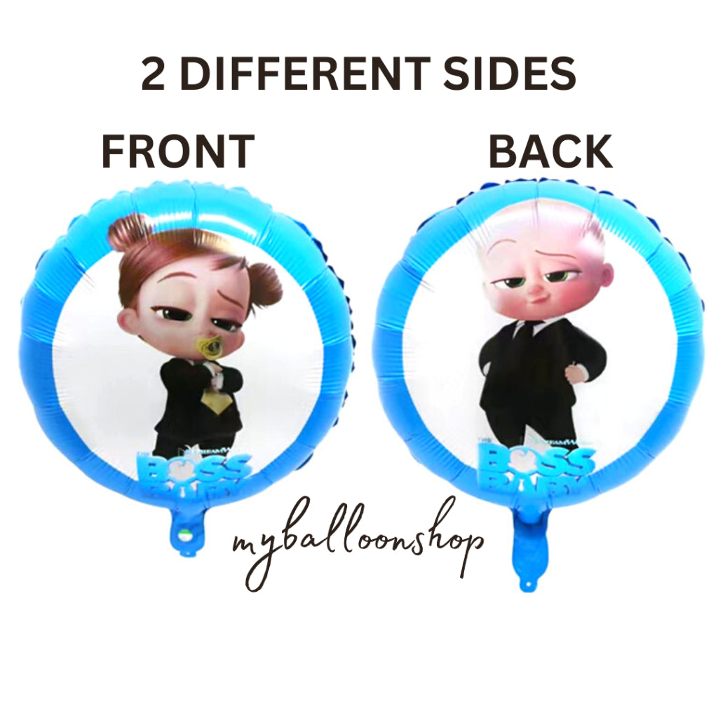 Baby Boss Printed Cartoon Foiled Balloons