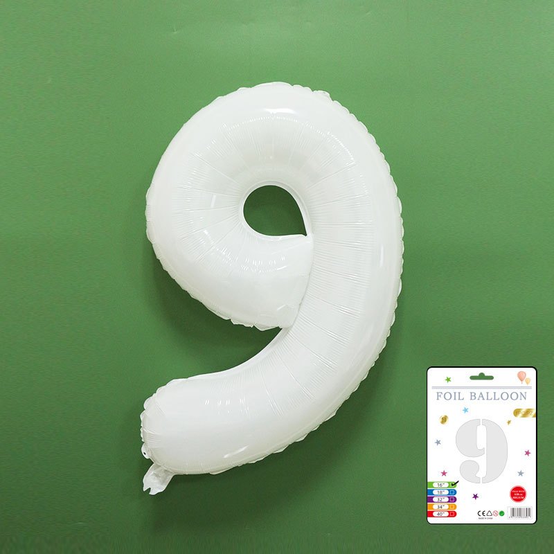 【16 INCH】White ABC Balloons