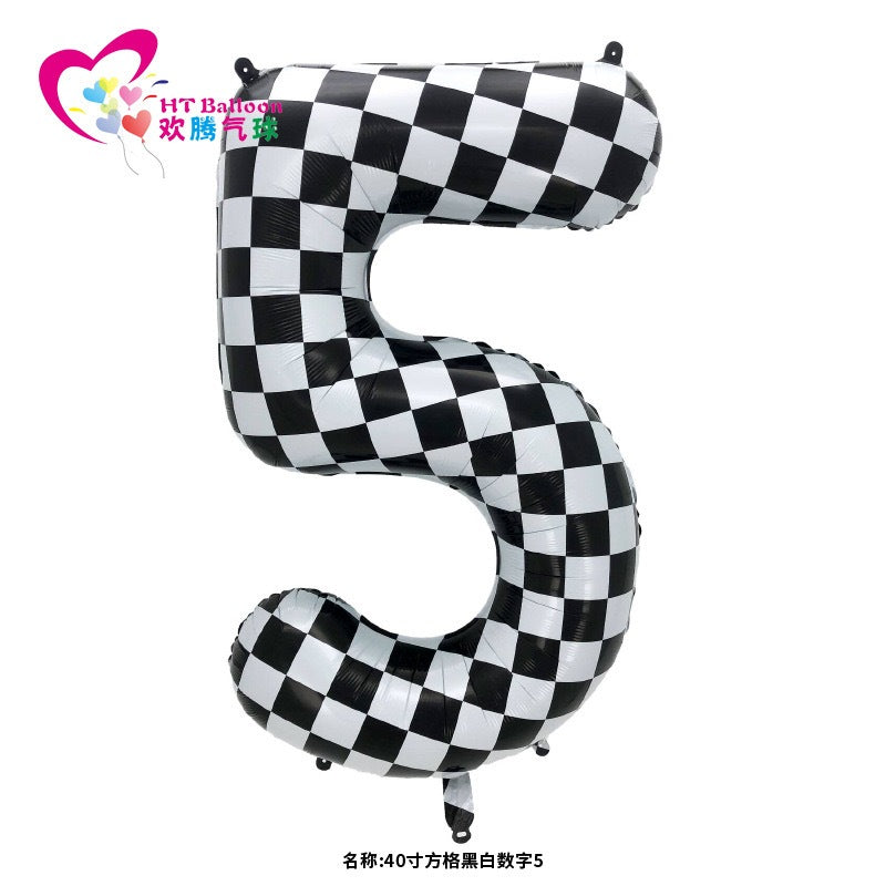 【40 INCH】Race Number Balloons