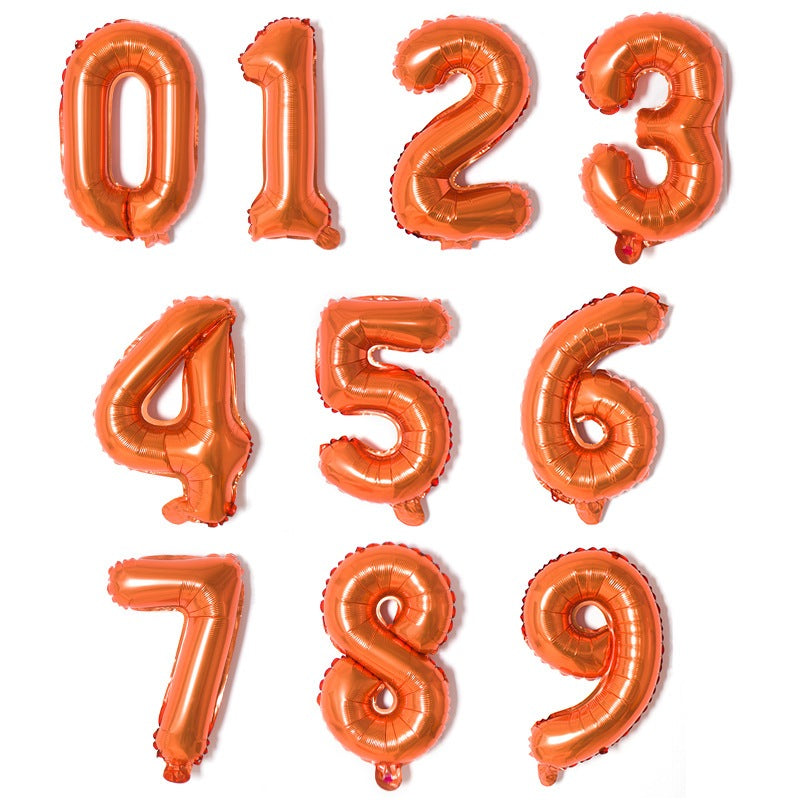 【16 INCH】Orange ABC Balloons