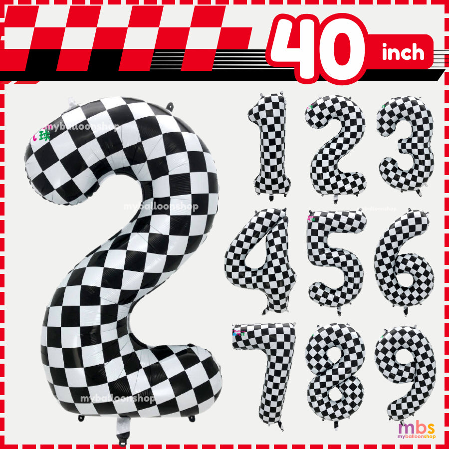 【40 INCH】Race Number Balloons