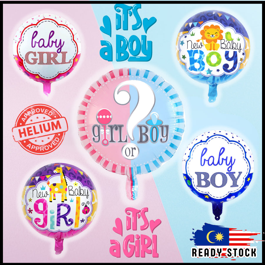 Baby Girl Baby Boy Balloon Foil 18 inch