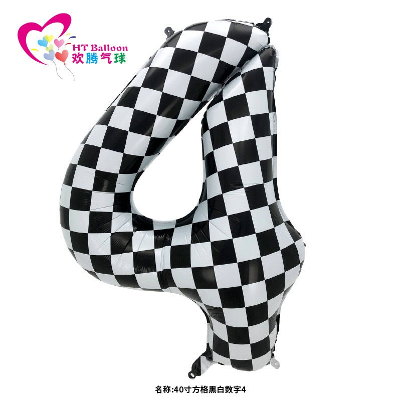 【40 INCH】Race Number Balloons