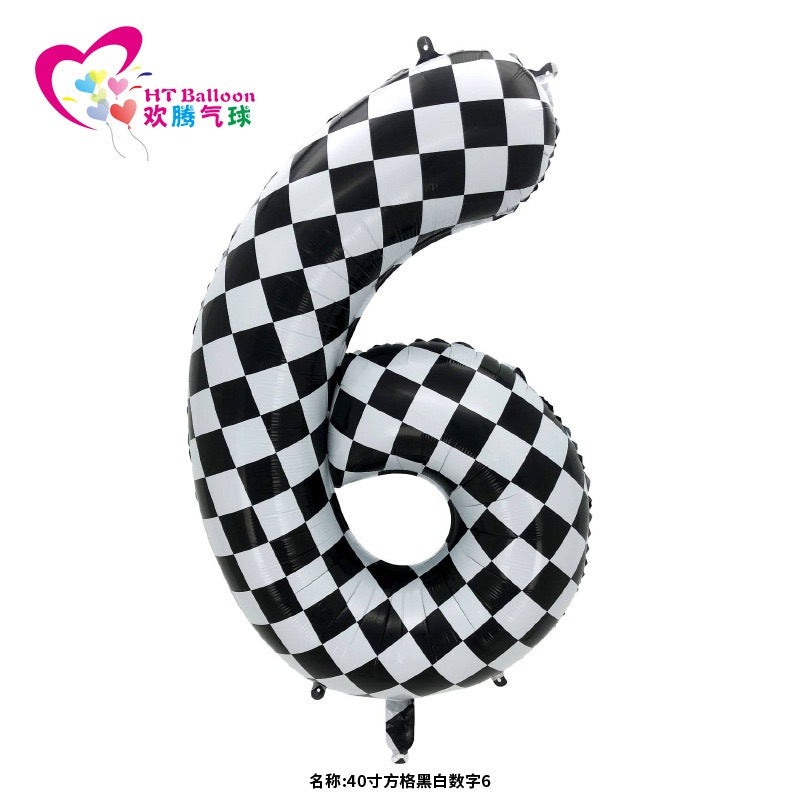 【40 INCH】Race Number Balloons